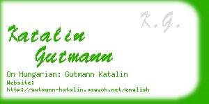 katalin gutmann business card